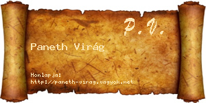 Paneth Virág névjegykártya